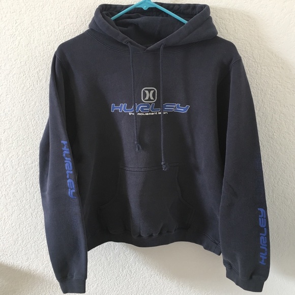 Hurley Tops - Hurley blue long sleeve hood sweatshirt women’s L